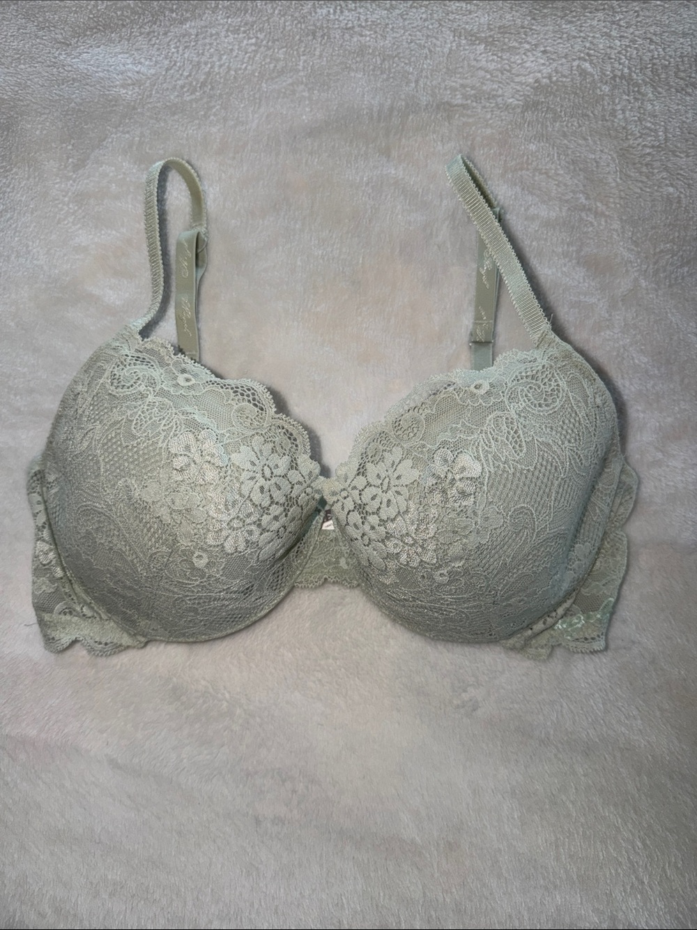 Victoria's Secret IPEX Sage Green Lace Push-Up Bra